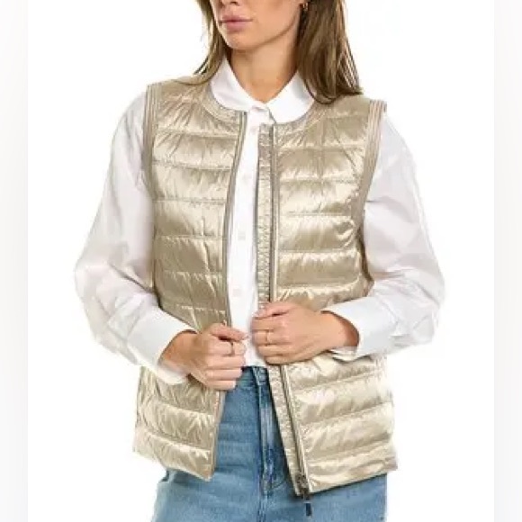 Lafayette 148 New York Conlon Reversible Puffer DOWN filled Vest - Retail $448 - Picture 3 of 15